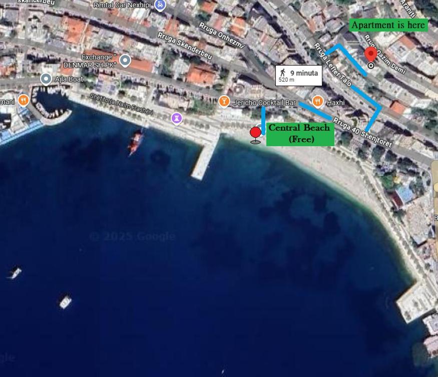 Central Beach Apartment Sarandë Exteriör bild